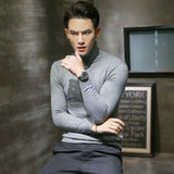 Winter New Men's Turtleneck Sweaters Black Sexy Brand Knitted Pullovers