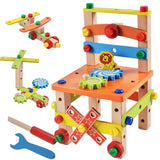 Montessori Wooden Assembling Chair for Children's Education