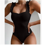 Rebicoo Women Solid Color Jumpsuit Push-Up Lingerie One Piece Lace One Piece Ladies Solid Underwear Set Lingerie 19Dec02