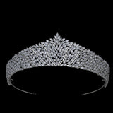 Tiaras and Crown HADIYANA Gorgeous Wedding Hair Jewelry Crown Headband Zircon BC5735