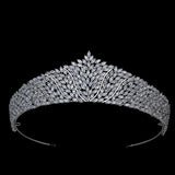 Tiaras and Crown HADIYANA Gorgeous Wedding Hair Jewelry Crown Headband Zircon BC5735