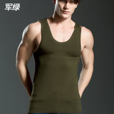 Casual O-neck Breathable H Type All Cotton Solid Undershirts Male Tanks