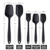 LMETJMA 6 Piece Silicone Spatula Set Non-Stick Heat-Resistant Spatulas Turner for Cooking Baking Mixing Baking Tools KC0320