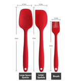 LMETJMA 6 Piece Silicone Spatula Set Non-Stick Heat-Resistant Spatulas Turner for Cooking Baking Mixing Baking Tools KC0320