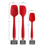 LMETJMA 6 Piece Silicone Spatula Set Non-Stick Heat-Resistant Spatulas Turner for Cooking Baking Mixing Baking Tools KC0320