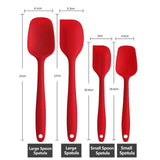 LMETJMA 6 Piece Silicone Spatula Set Non-Stick Heat-Resistant Spatulas Turner for Cooking Baking Mixing Baking Tools KC0320