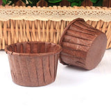 10pcs Oilproof Golden Muffin Cupcake Liner Baking Paper Cup