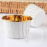 10pcs Oilproof Golden Muffin Cupcake Liner Baking Paper Cup
