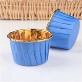 10pcs Oilproof Golden Muffin Cupcake Liner Baking Paper Cup