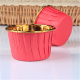 10pcs Oilproof Golden Muffin Cupcake Liner Baking Paper Cup