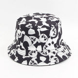 New Fashion Cow Print Hat White Black Bucket Hat Reversible Fisherman Caps Summer Hats For Women Gorras