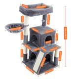 Fast Delivery Pet Cat Tree Condo House Scratcher Posts for Cat Kitten Solid Wood Cat Jumping Toy with Ladder Playing Tree Towers
