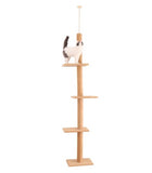 Fast Delivery Pet Cat Tree Condo House Scratcher Posts for Cat Kitten Solid Wood Cat Jumping Toy with Ladder Playing Tree Towers