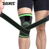Aolikes 1 pçs  suporte ao joelho esportes de proteção profissional joelho almofada bandagem respirável joelho cinta basquete tênis ciclismo