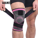 Aolikes 1 pçs  suporte ao joelho esportes de proteção profissional joelho almofada bandagem respirável joelho cinta basquete tênis ciclismo