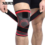 Aolikes 1 pçs  suporte ao joelho esportes de proteção profissional joelho almofada bandagem respirável joelho cinta basquete tênis ciclismo