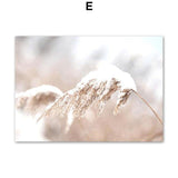 Dried Flower Plant Beige Reed Wheat Nordic Posters And Prints Wall Art Canvas Painting Wall Pictures For Living Room Home Decor - shopwishi 