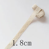 4YARD Apparel Sewing Fabric  DIY Ivory Cream Black Trim Cotton Crocheted Lace Fabric Ribbon Handmade Accessories Craft 11021
