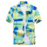 Palm Tree Printed Hawaiian Beach Shirt for Men 2019 Summer Short Sleeve 5XL Aloha Shirts Mens Holiday Vacation Clothing Chemise - shopwishi 