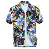 Palm Tree Printed Hawaiian Beach Shirt for Men 2019 Summer Short Sleeve 5XL Aloha Shirts Mens Holiday Vacation Clothing Chemise - shopwishi 