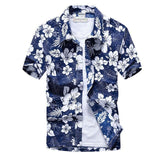 Palm Tree Printed Hawaiian Beach Shirt for Men 2019 Summer Short Sleeve 5XL Aloha Shirts Mens Holiday Vacation Clothing Chemise - shopwishi 