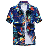 Palm Tree Printed Hawaiian Beach Shirt for Men 2019 Summer Short Sleeve 5XL Aloha Shirts Mens Holiday Vacation Clothing Chemise - shopwishi 