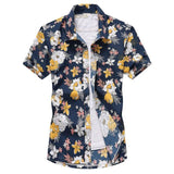 Palm Tree Printed Hawaiian Beach Shirt for Men 2019 Summer Short Sleeve 5XL Aloha Shirts Mens Holiday Vacation Clothing Chemise - shopwishi 