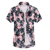 Palm Tree Printed Hawaiian Beach Shirt for Men 2019 Summer Short Sleeve 5XL Aloha Shirts Mens Holiday Vacation Clothing Chemise - shopwishi 