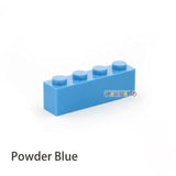 50PCS DIY Building Blocks Thick Figures Bricks 1x4 Dots Educational Creative Size Compatible With lego Toys for Children - shopwishi 