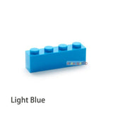 50PCS DIY Building Blocks Thick Figures Bricks 1x4 Dots Educational Creative Size Compatible With lego Toys for Children - shopwishi 