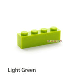 50PCS DIY Building Blocks Thick Figures Bricks 1x4 Dots Educational Creative Size Compatible With lego Toys for Children - shopwishi 