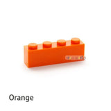 50PCS DIY Building Blocks Thick Figures Bricks 1x4 Dots Educational Creative Size Compatible With lego Toys for Children - shopwishi 