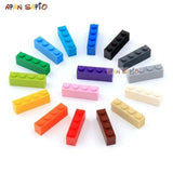 50PCS DIY Building Blocks Thick Figures Bricks 1x4 Dots Educational Creative Size Compatible With lego Toys for Children - shopwishi 