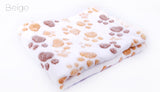 3 Colors 40x60cm 75x50cm Cute Floral Pet Sleep Warm Paw Print towl Dog Cat Puppy Fleece Soft Dog Blanket Pet Dog Beds Mat