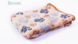 3 Colors 40x60cm 75x50cm Cute Floral Pet Sleep Warm Paw Print towl Dog Cat Puppy Fleece Soft Dog Blanket Pet Dog Beds Mat