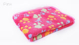 3 Colors 40x60cm 75x50cm Cute Floral Pet Sleep Warm Paw Print towl Dog Cat Puppy Fleece Soft Dog Blanket Pet Dog Beds Mat