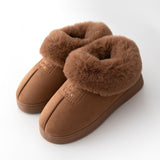 2020 Faux Fur Winter Warm Shoes Woman Men Indoor Slippers Soft Plush Anti-slip Lovers Home Floor Slipper Cotton Slides SH08271