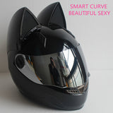 NITRINOS Motorcycle helmet men and women racing personality four seasons safety helmet cat ear helmet