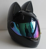 NITRINOS Motorcycle helmet men and women racing personality four seasons safety helmet cat ear helmet
