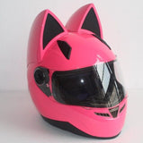 NITRINOS Motorcycle helmet men and women racing personality four seasons safety helmet cat ear helmet