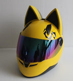 NITRINOS Motorcycle helmet men and women racing personality four seasons safety helmet cat ear helmet