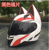 NITRINOS Motorcycle helmet men and women racing personality four seasons safety helmet cat ear helmet