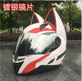 NITRINOS Motorcycle helmet men and women racing personality four seasons safety helmet cat ear helmet