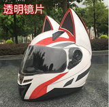 NITRINOS Motorcycle helmet men and women racing personality four seasons safety helmet cat ear helmet
