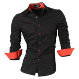 Casual Shirts Button Down Long Sleeve Slim Fit Designer Z001 White2