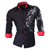 Casual Shirts Button Down Long Sleeve Slim Fit Designer Z001 White2