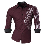 Casual Shirts Button Down Long Sleeve Slim Fit Designer Z001 White2