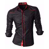 Casual Shirts Button Down Long Sleeve Slim Fit Designer Z001 White2