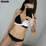 Riseado Sexy conjunto de Bikinis con aumento traje de baño para mujeres