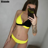 Riseado Sexy conjunto de Bikinis con aumento traje de baño para mujeres